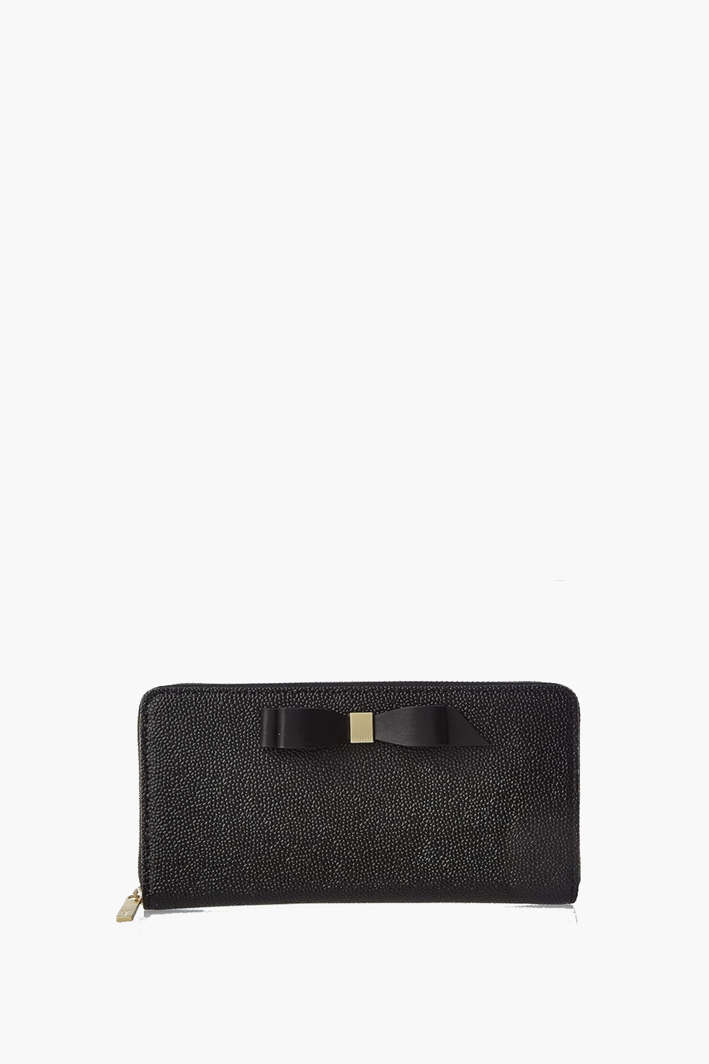 Z (S(UPER SALE Ted Baker Portemonnee met strikje en goud logo Zwart