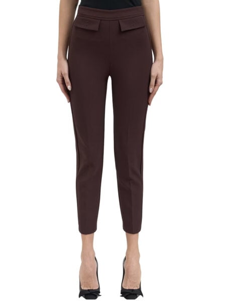 ELISABETTA FRANCHI Elisabetta Franchi pantalon met  logo op voorzakken Cacao / BRUIN