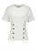 ELISABETTA FRANCHI Elisabetta Franchi  t shirt met dubbele rij gouden knopen gesso / WIT