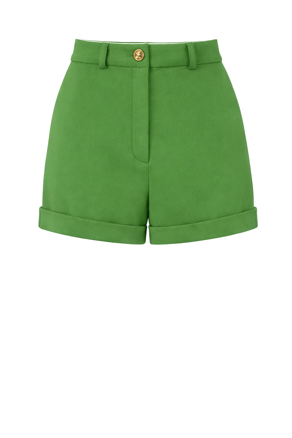 ELISABETTA FRANCHI Elisabetta Franchi short met knoop op voorzijde aloe / GROEN
