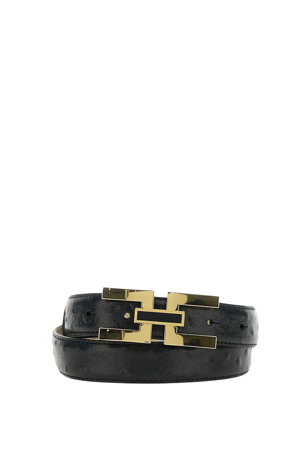 ELISABETTA FRANCHI Elisabetta Franchi riem met logo ZWART