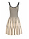 ELISABETTA FRANCHI Elisabetta Franchi knitted dress with stripes cream WHITE with stripes BLACK