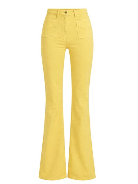 ELISABETTA FRANCHI Elisabetta Franchi flared jeans met zakken Sun/GEEL