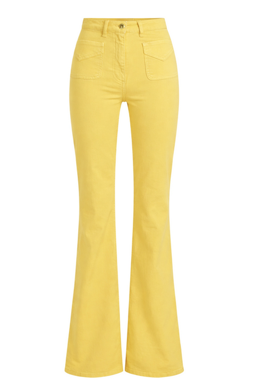 ELISABETTA FRANCHI Elisabetta Franchi flared jeans met zakken Sun/GEEL