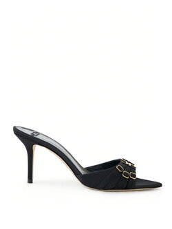 ELISABETTA FRANCHI Elisabetta Franchi mule / pump with straps and logo BLACK