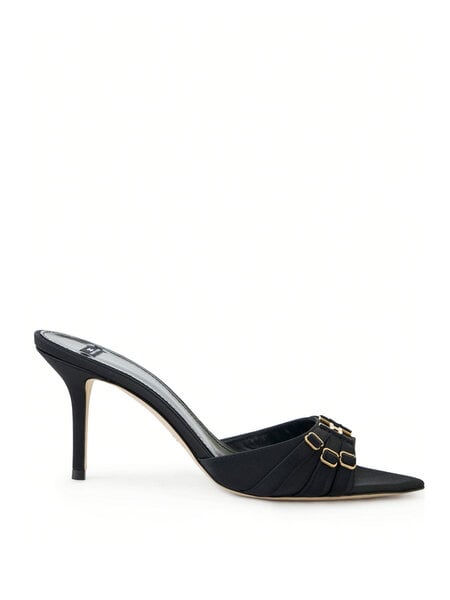 ELISABETTA FRANCHI Elisabetta Franchi mule / pump with straps and logo BLACK