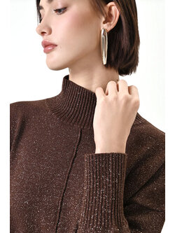 RINASCIMENTO Rinascimento Ruimvallende coltrui met glitters allover BRUIN