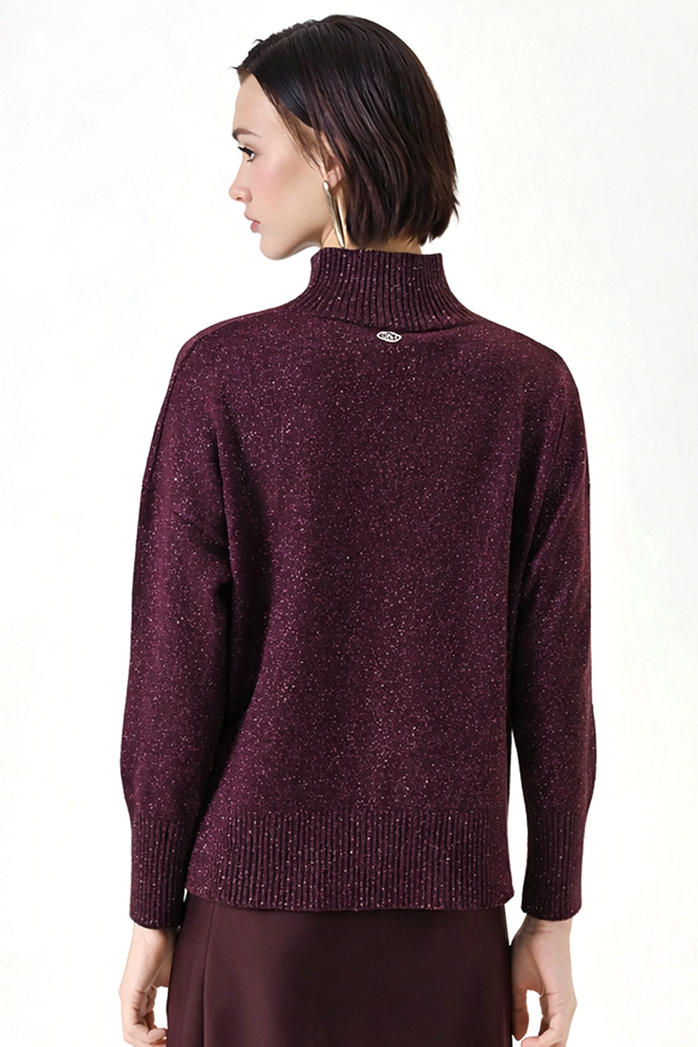 RINASCIMENTO Rinascimento Ruimvallende coltrui met glitter allover BORDEAUX ROOD