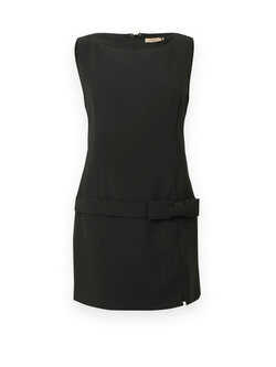 TWINSET Twinset Mini dress with small slit and bow BLACK