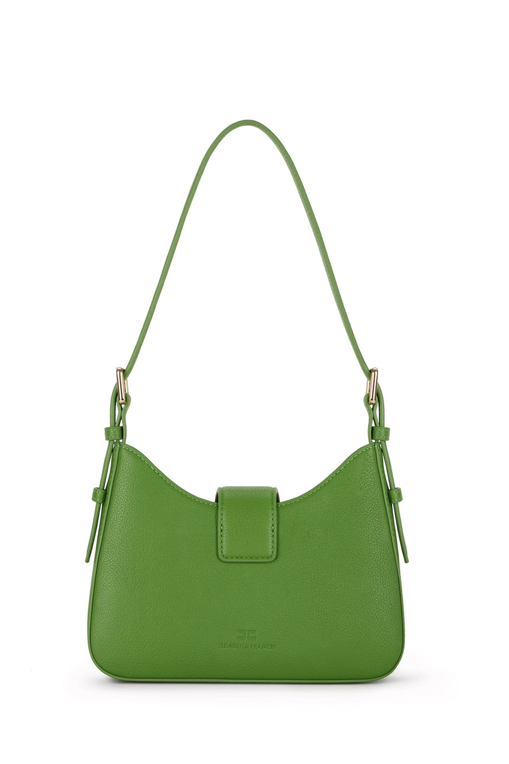 ELISABETTA FRANCHI Elisabetta Franchi Schoudertas met gouden logo detail aloe / GROEN