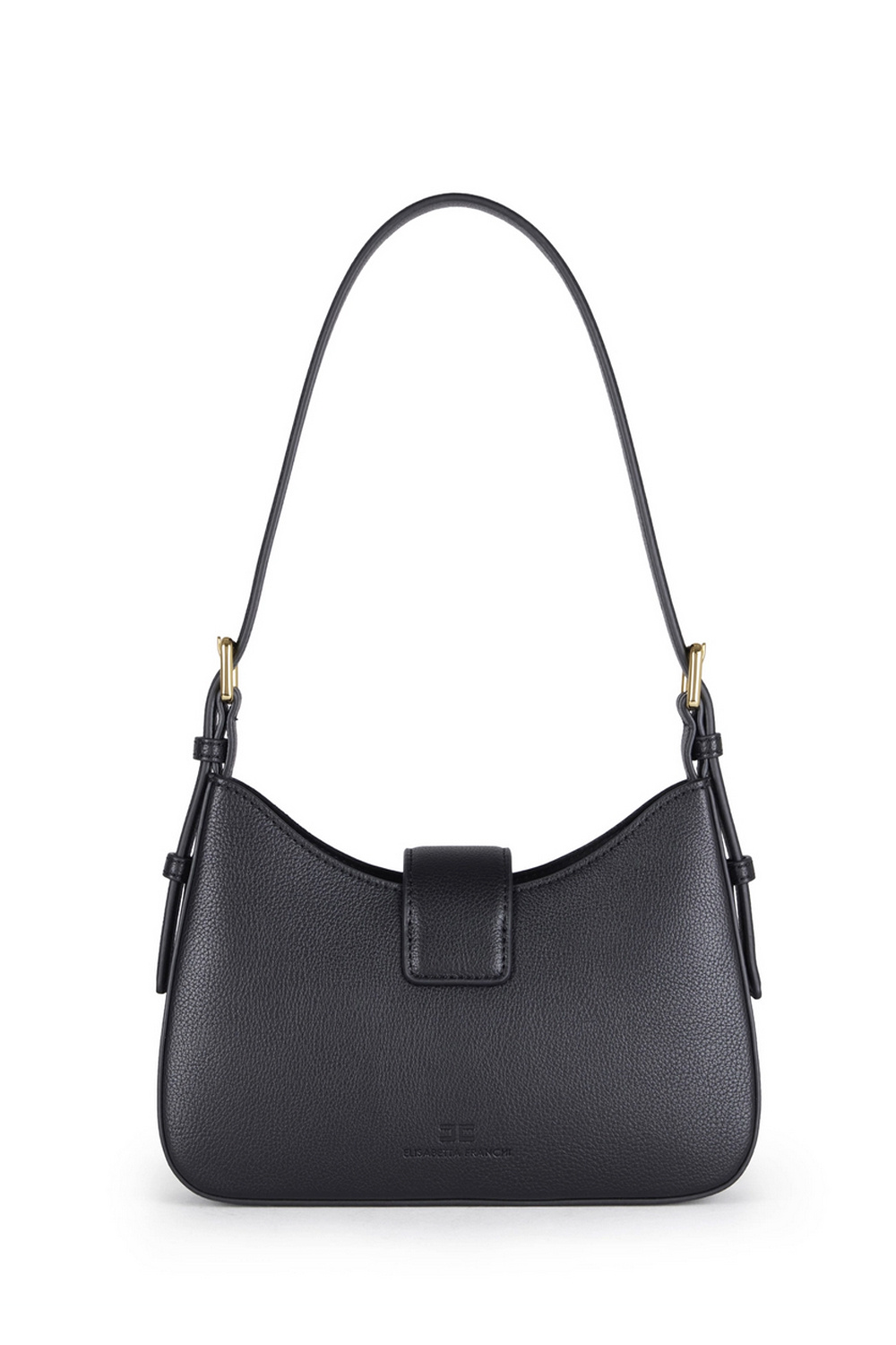 ELISABETTA FRANCHI Elisabetta Franchi schoudertas met gouden logo detail nero / ZWART