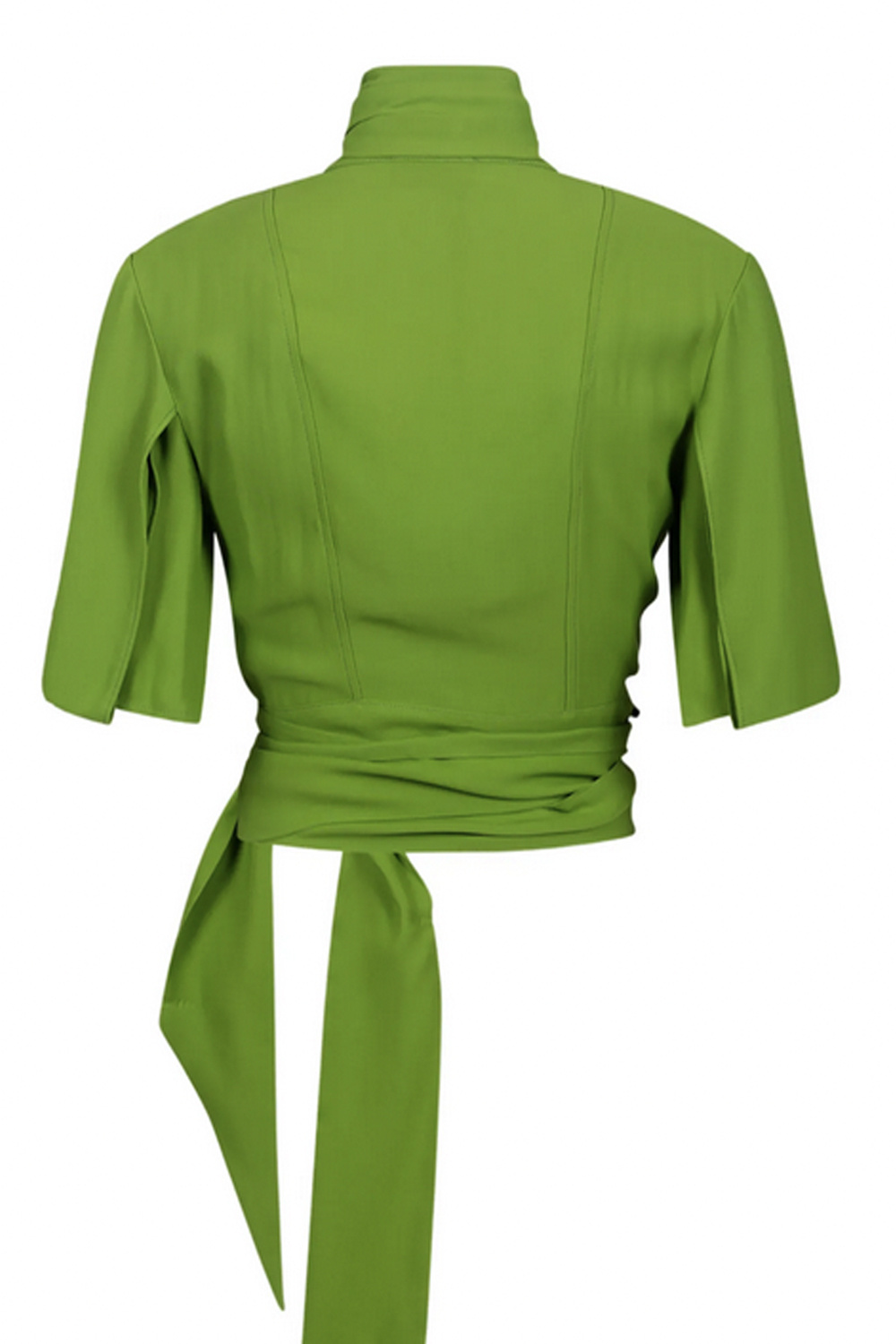 ELISABETTA FRANCHI Elisabetta Franchi korte blouse met opstaand kraag  Aloe / GROEN