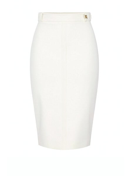 ELISABETTA FRANCHI Elisabetta Franchi rok met logo detail WIT