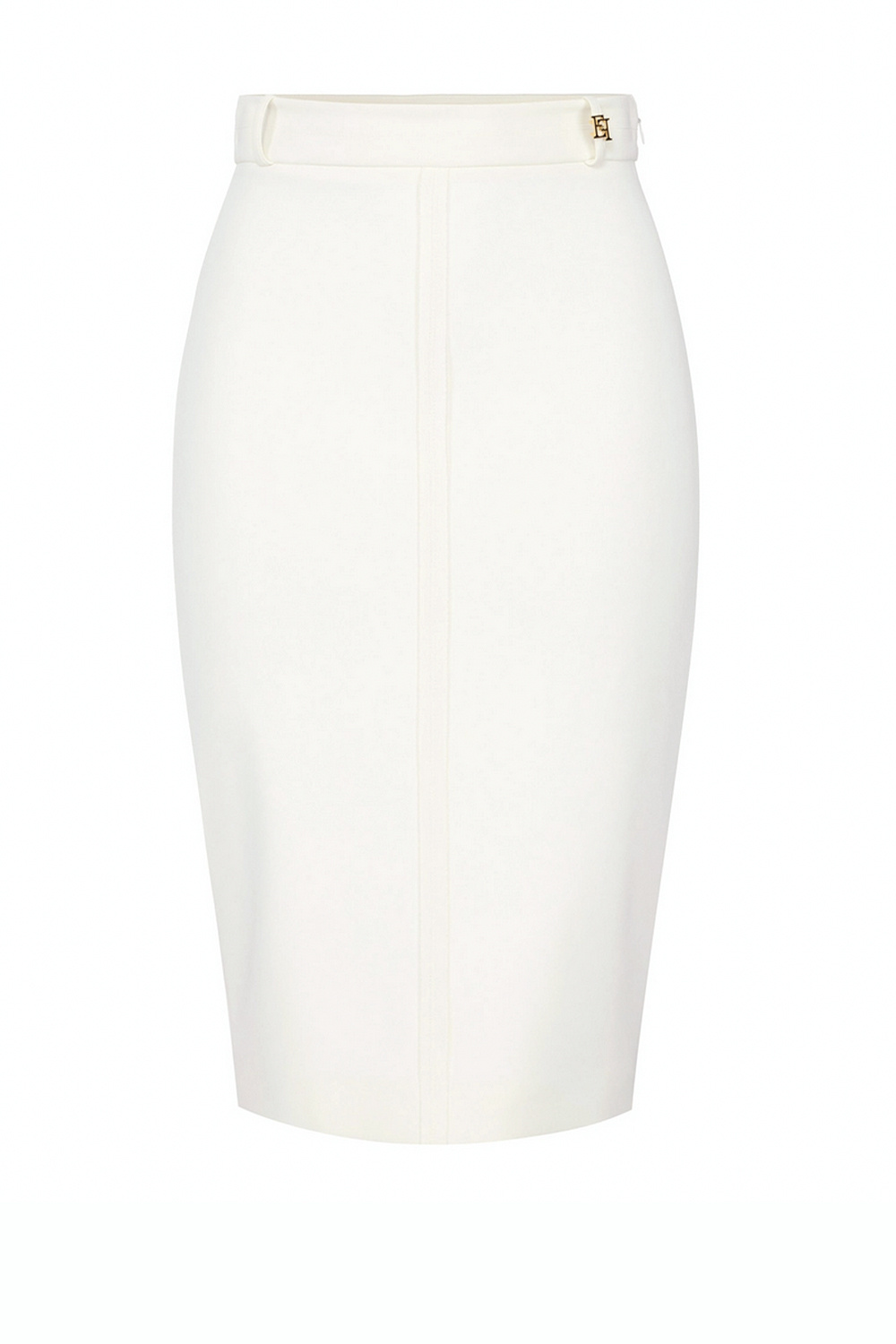 ELISABETTA FRANCHI Elisabetta Franchi rok met logo detail WIT