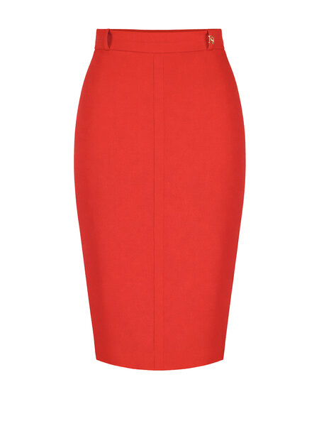 ELISABETTA FRANCHI Elisabetta Franchi rok met logo detail ROOD