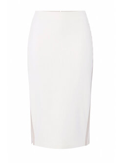 ELISABETTA FRANCHI Elisabetta Franchi skirt with slit on one side WHITE