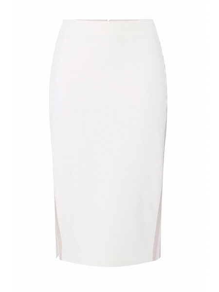 ELISABETTA FRANCHI Elisabetta franchi rok met split aan een zijde WIT