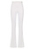 ELISABETTA FRANCHI Elisabetta Franchi flared pants with logo charm on belt loop WHITE