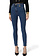 ELISABETTA FRANCHI Elissabetta Franchi skinny jeans high waist met logo detail aan rechterbies BLAUW