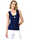 Fracomina Tanktop met logo op voorzijde DONKER BLAUW