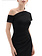 RINASCIMENTO Rinascimento One shoulder dress BLACK