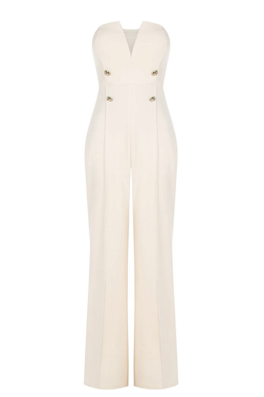 RINASCIMENTO Rinascimento Strapless jumpsuit BEIGE