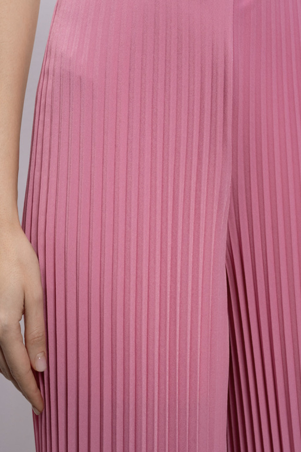 TWINSET Twinset Plissé-broek met wijde broekspijpen ROZE