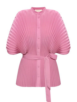 TWINSET Twinset blouse met ceintuur van stof ROZE