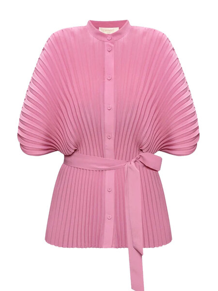TWINSET Twinset ribbed blouse with reintur PINK
