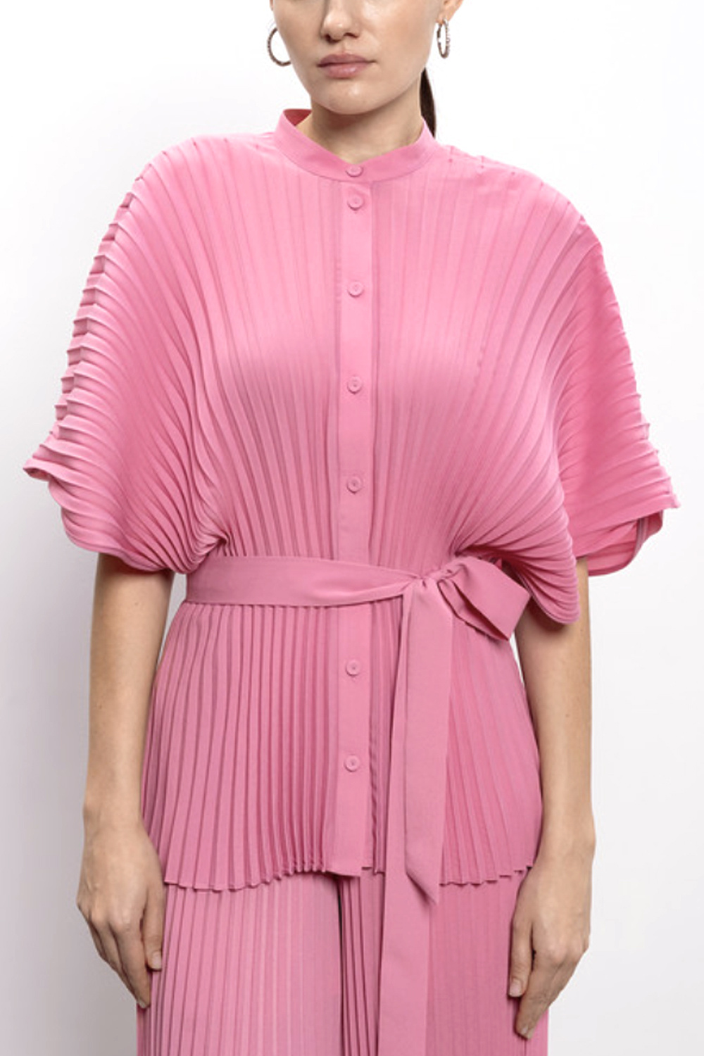 TWINSET Twinset blouse met ceintuur van stof ROZE