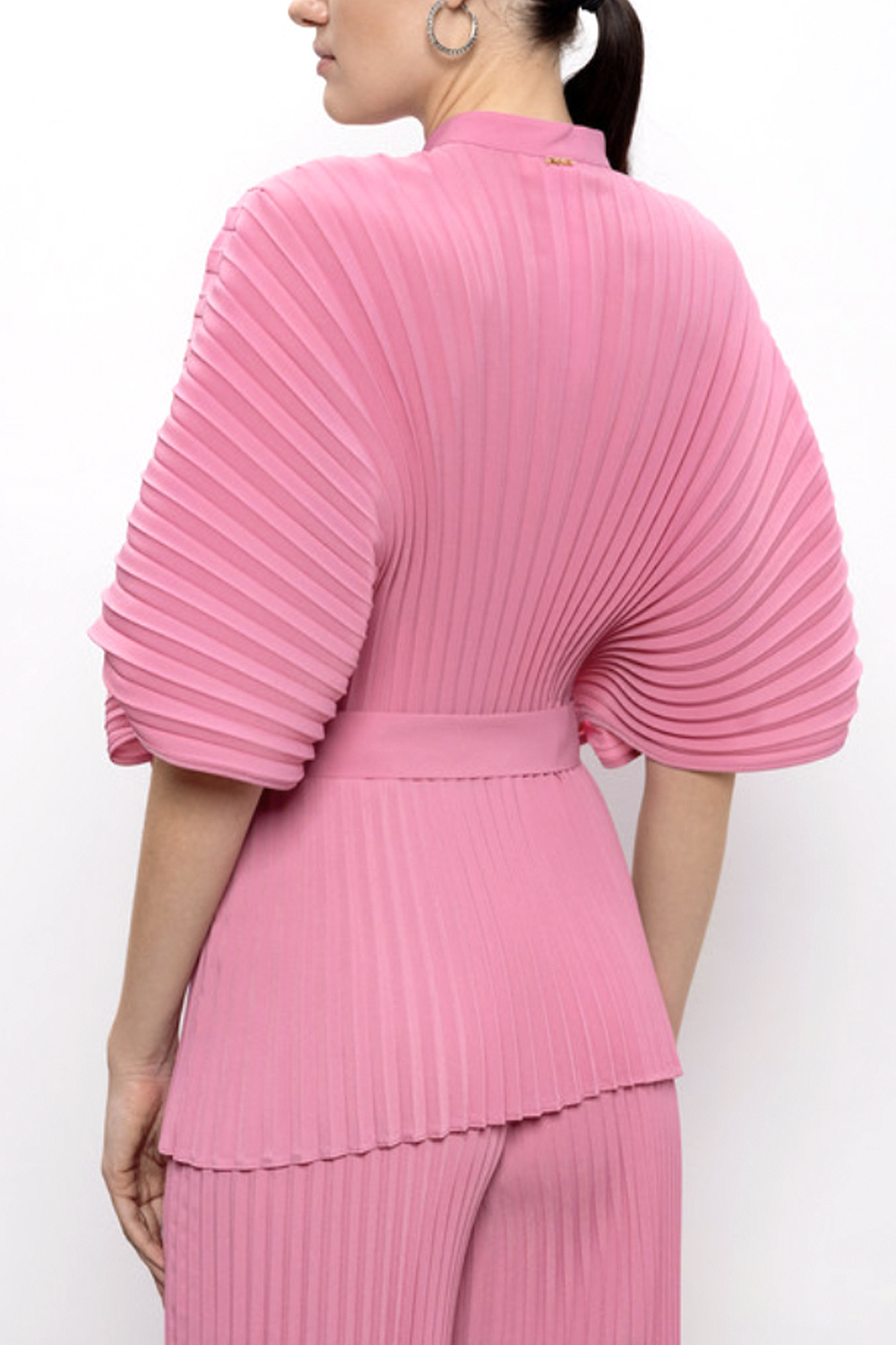 TWINSET Twinset blouse met ceintuur van stof ROZE