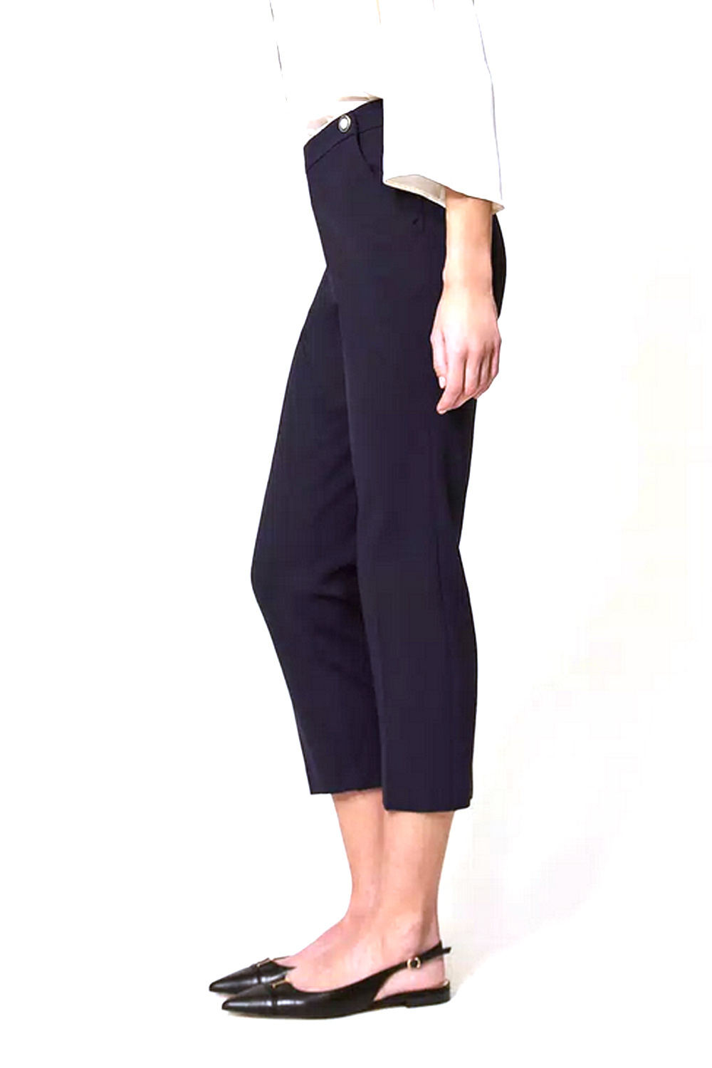 TWINSET Twinset pantalon rechte pijp met parel detail ZWART