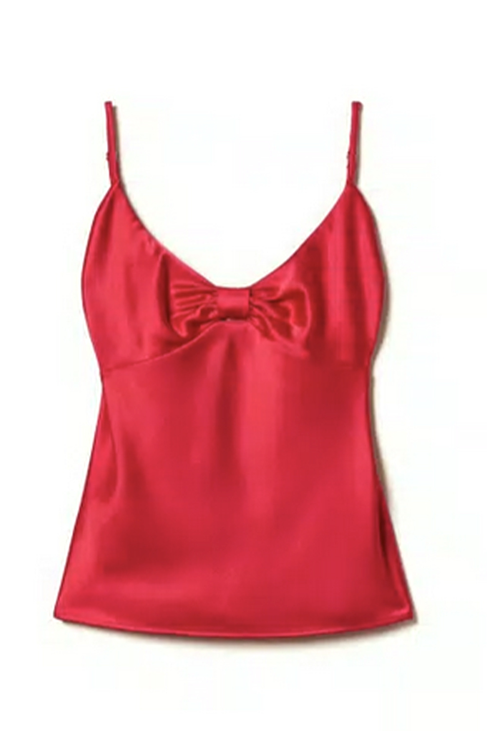 TWINSET Twinset satijnen tanktop met knoop magenta Roze / ROOD
