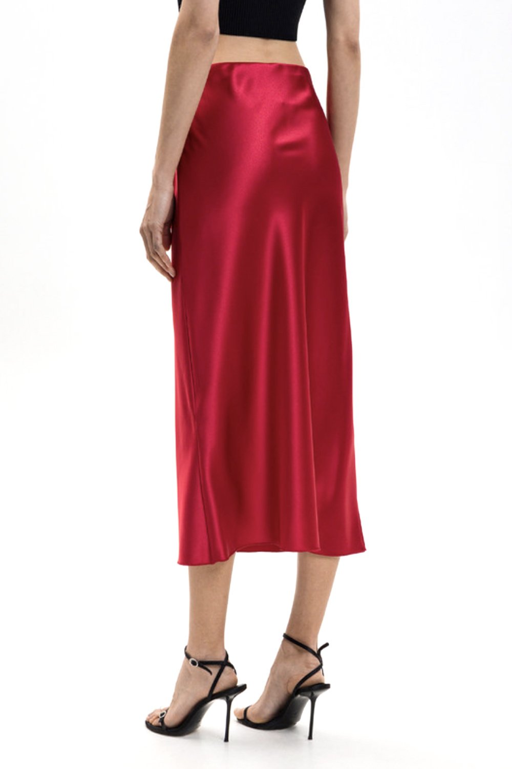 TWINSET Twinset satijnen rok magenta Roze / ROOD