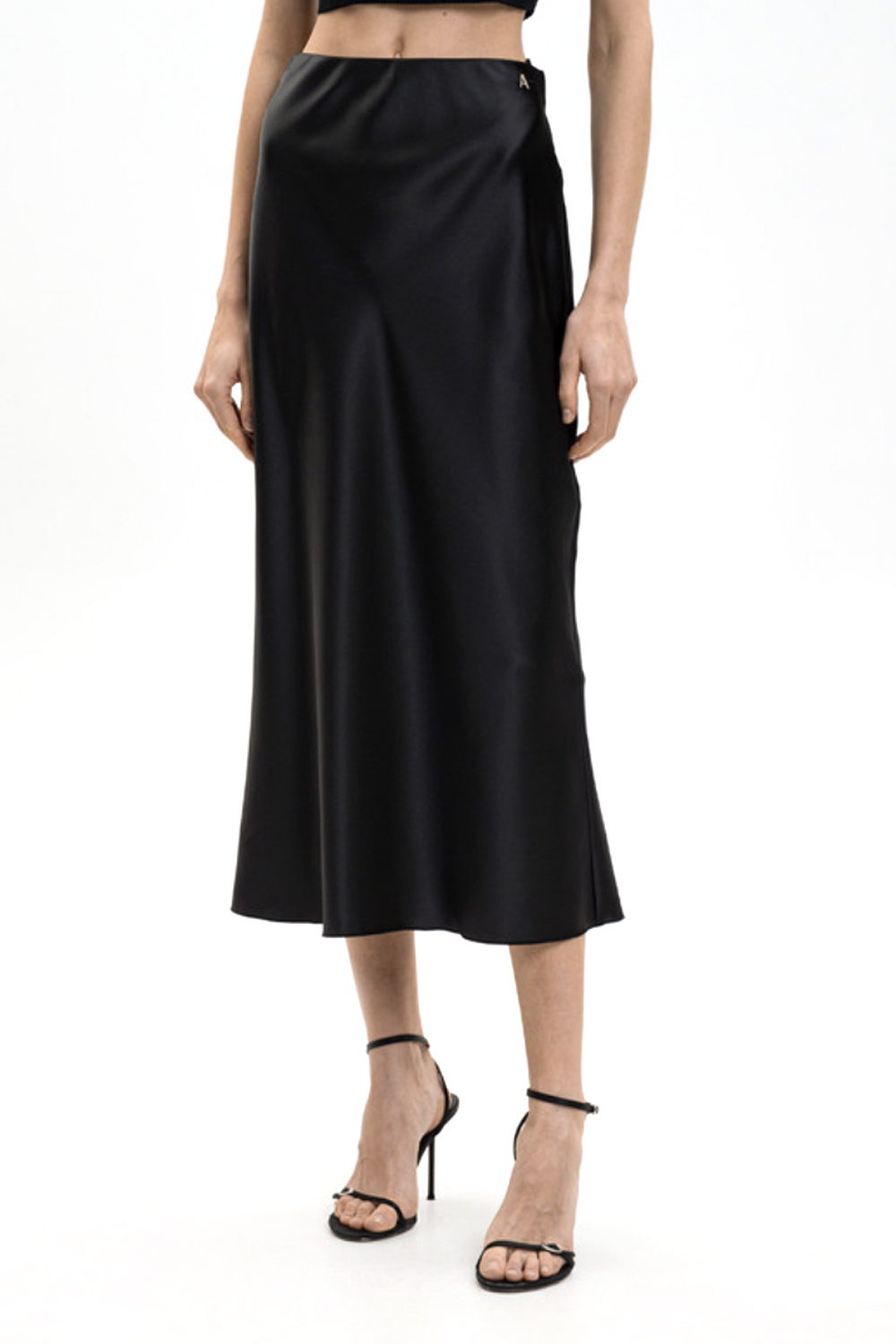 TWINSET Twinset satijnen rok ZWART