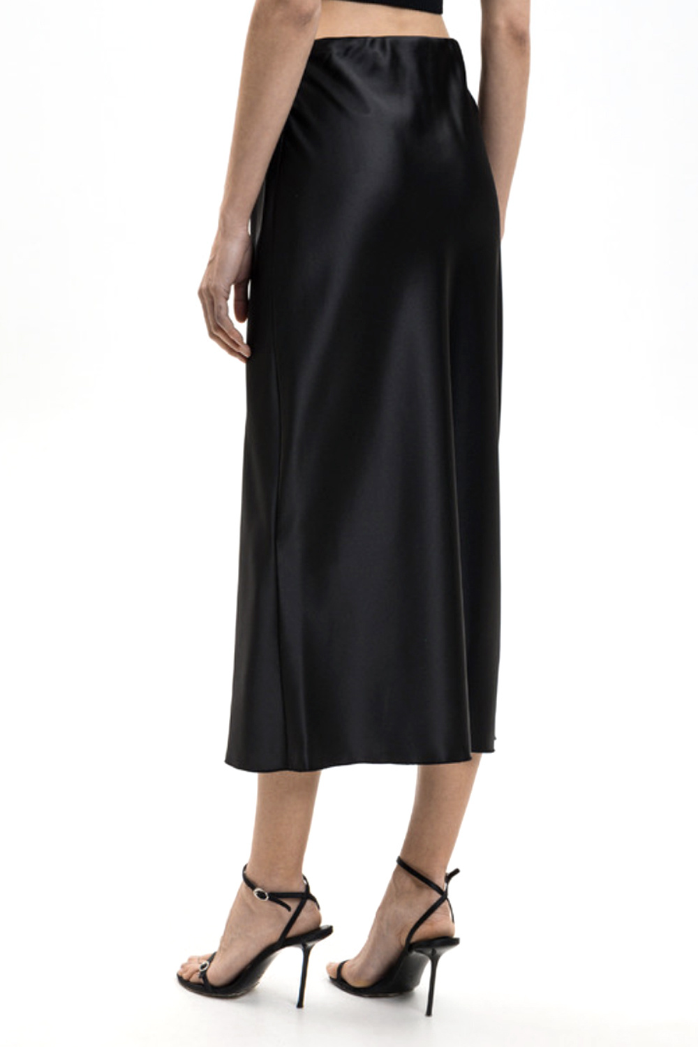 TWINSET Twinset satijnen rok ZWART