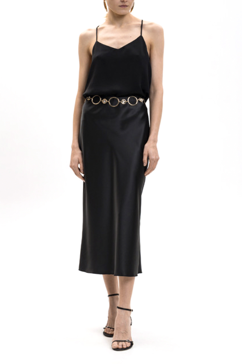 TWINSET Twinset satijnen rok ZWART