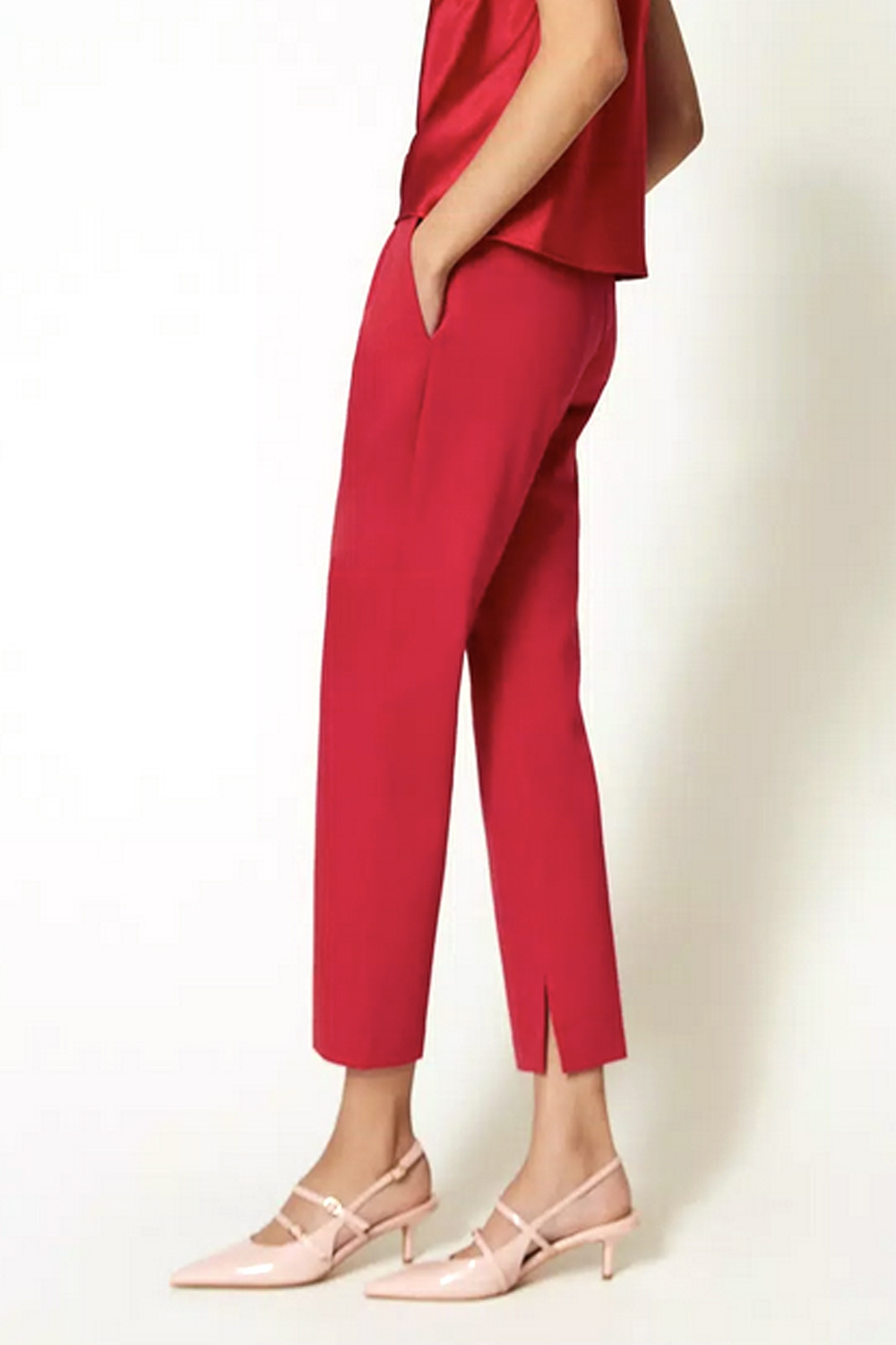 TWINSET Twinset rechte pantalon magenta ROZE / ROOD