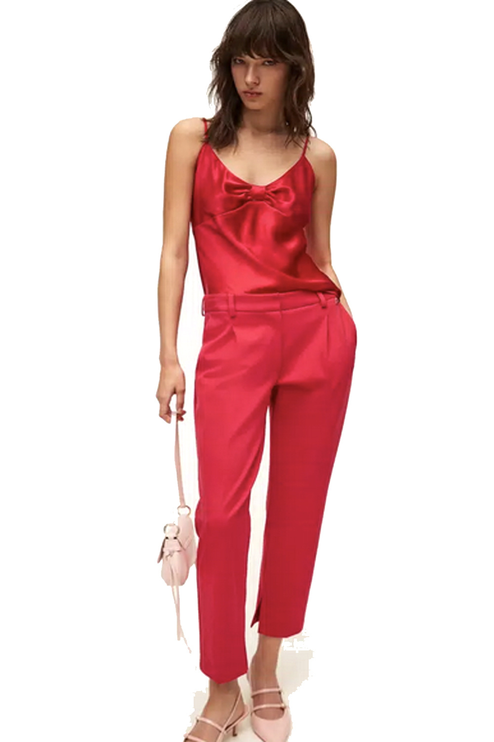TWINSET Twinset rechte pantalon magenta ROZE / ROOD