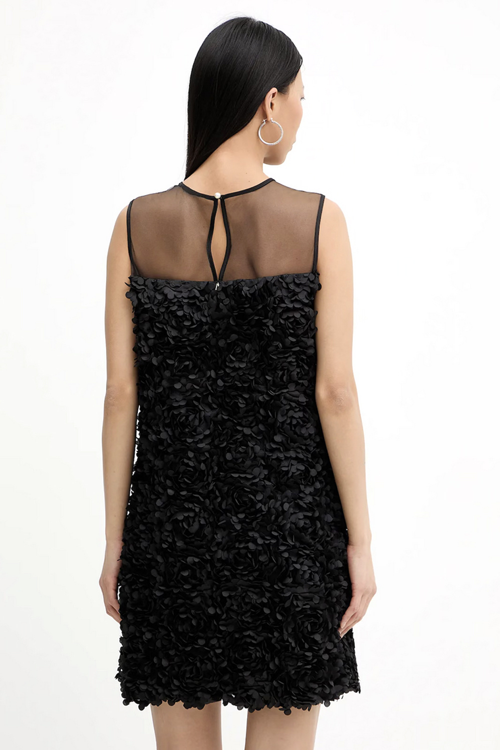 TWINSET Twinset Korte tulejurk met bloemen ZWART