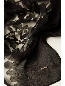 TWINSET Twinset sjaal in bloemen print ZWART