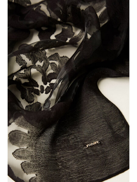 TWINSET Twinset scarf in floral print BLACK
