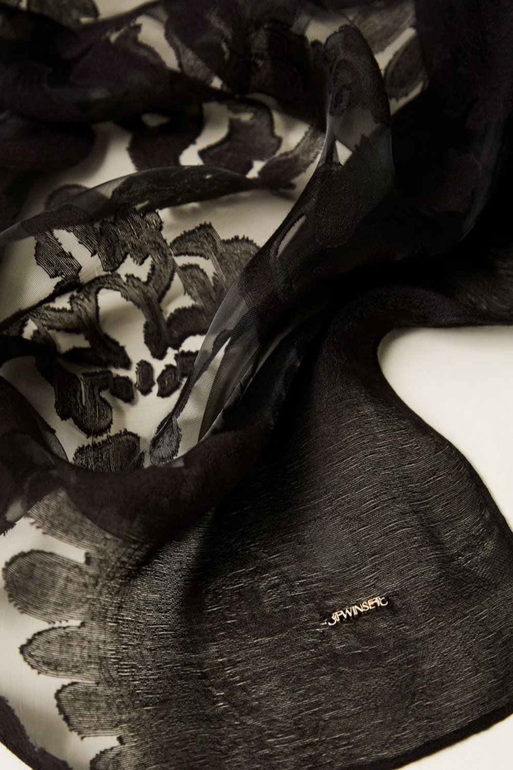 TWINSET Twinset sjaal in bloemen print ZWART