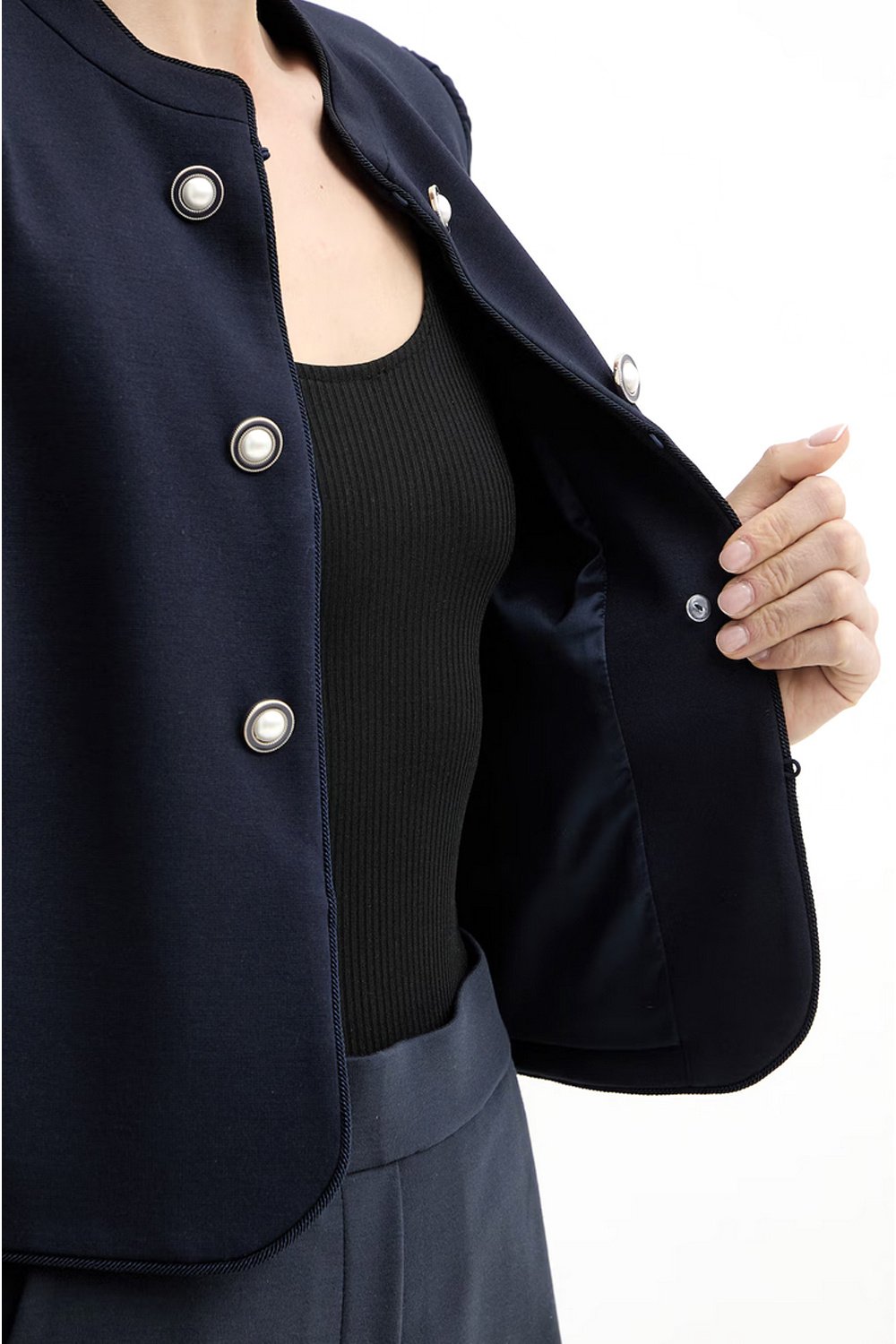 TWINSET Twinset Blazer jas met dubbele rij knopen DONKER BLAUW