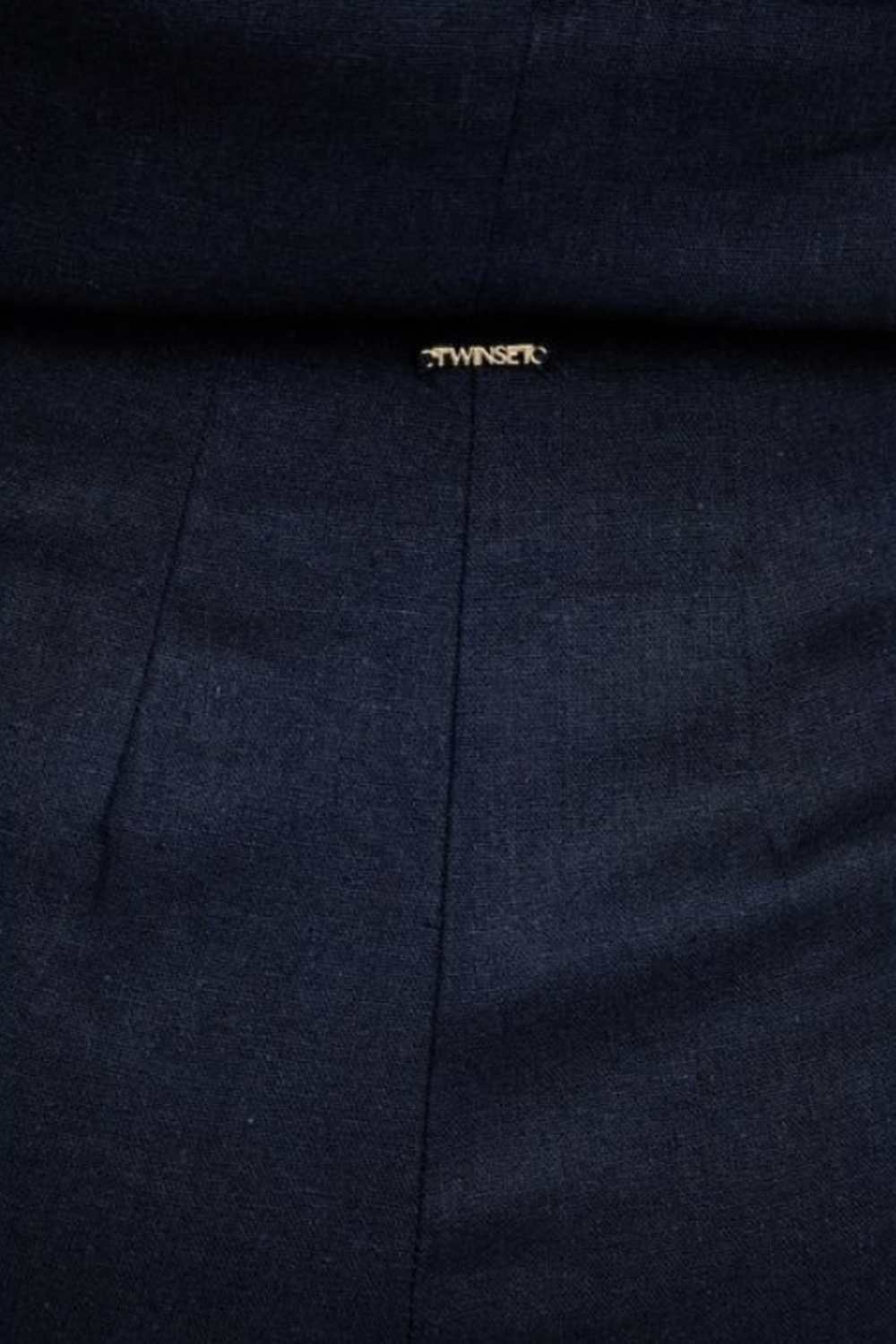 TWINSET Twinset Driekwart broek met geborduurde details aan voorzijde DONKER BLAUW