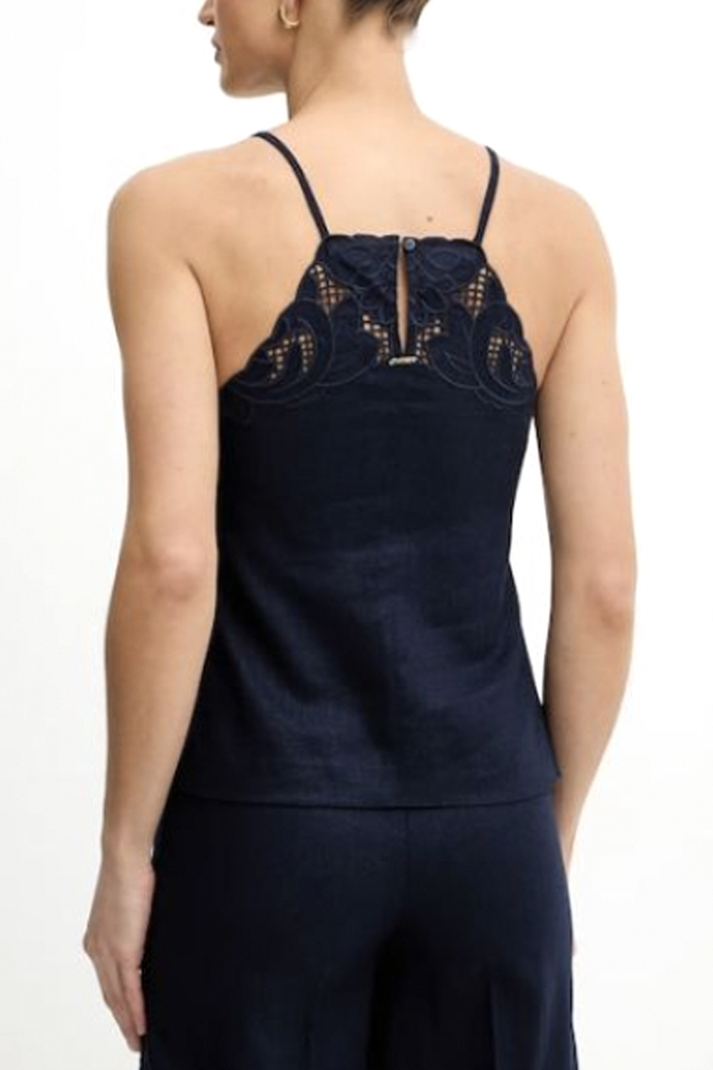 TWINSET Twinset Top with lace at the top DARK BLUE