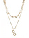 TWINSET Twinset double choker necklace with logo GOLD