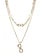 TWINSET Twinset  dubbele choker ketting met logo GOUD