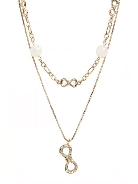 TWINSET Twinset  dubbele choker ketting met logo GOUD
