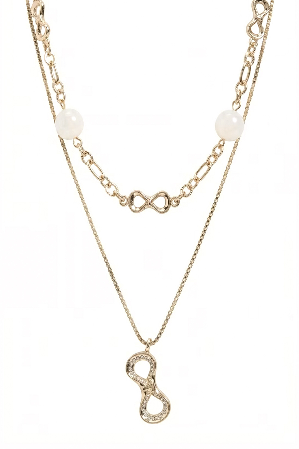 TWINSET Twinset  dubbele choker ketting met logo GOUD